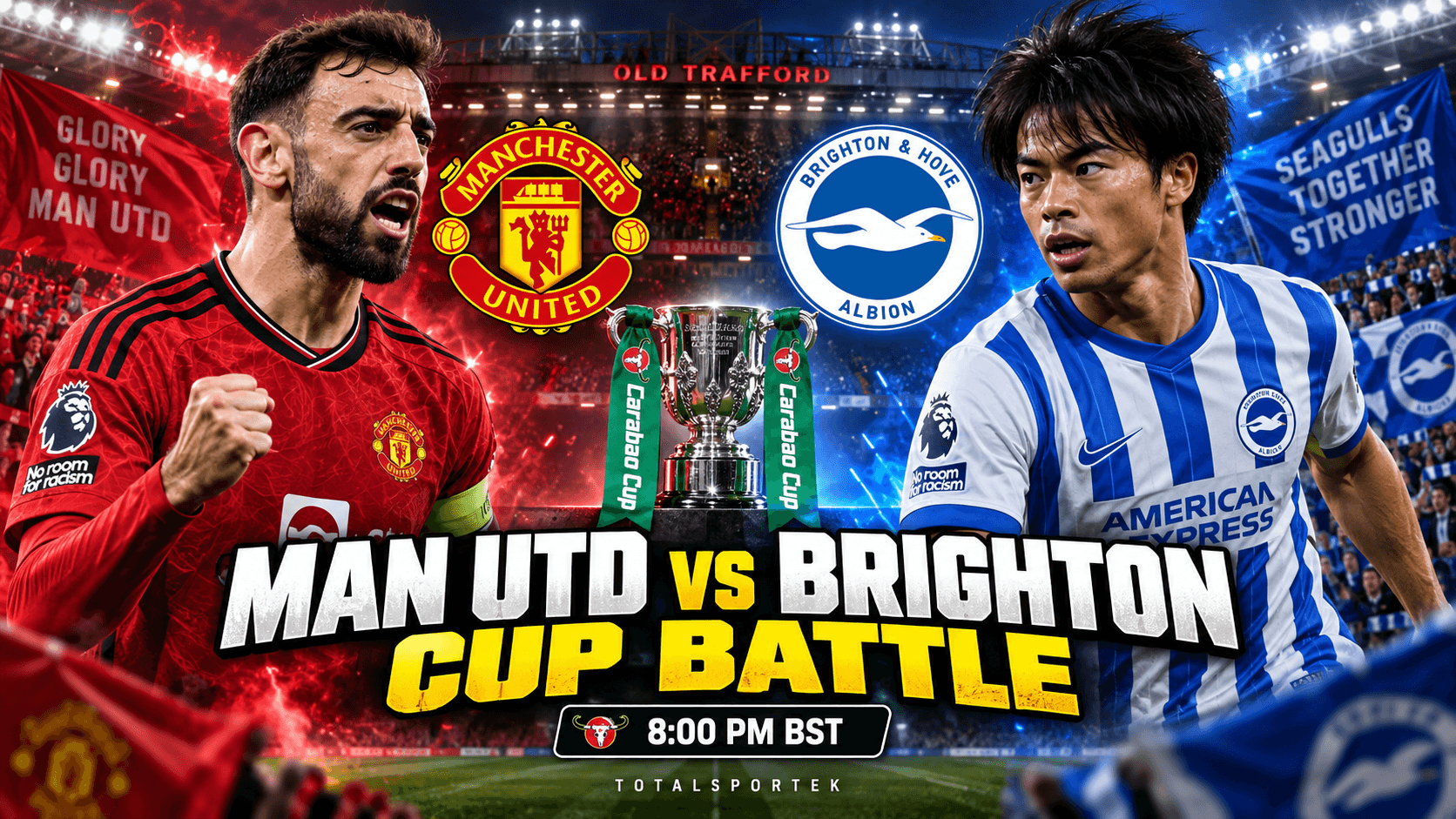 Manchester United vs Brighton: Red Devils Carry European Momentum Into Cup Battle